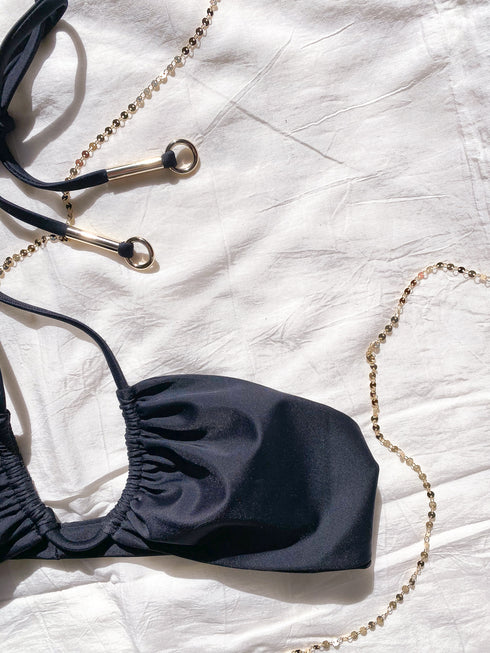 The Iman Halter Top - Carbon